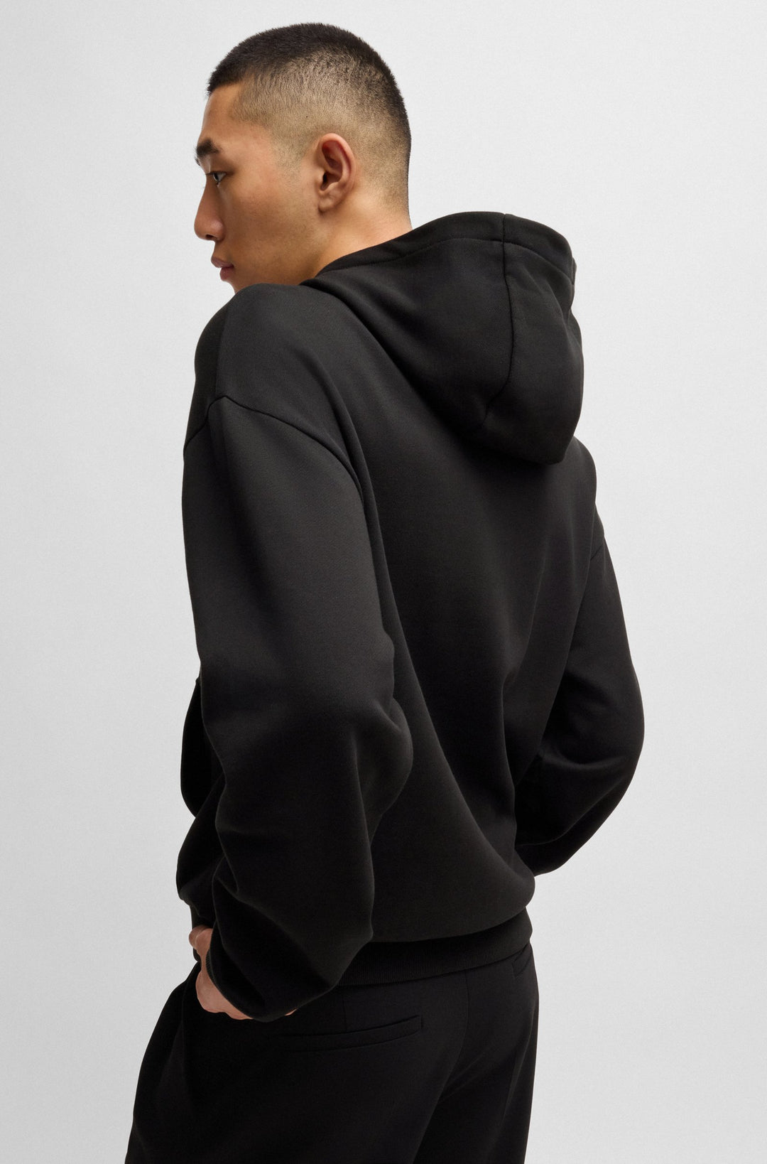 HUGO Hoodies Relaxed Fit in Cotton - DESEQINO 10249110 01-50521506- Concorde Fashion#color_black-001