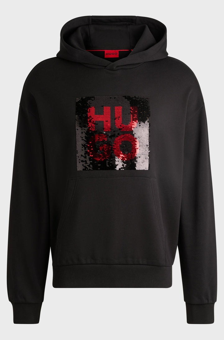 HUGO Hoodies Relaxed Fit in Cotton - DESEQINO 10249110 01-50521506- Concorde Fashion#color_black-001