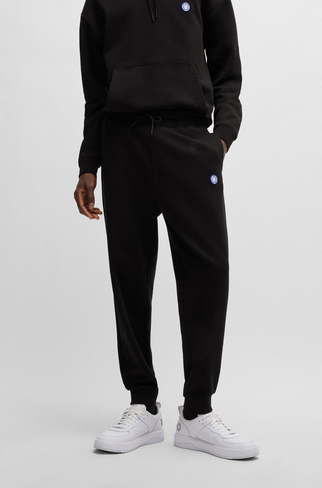 HUGO Jogging Pants Regular Fit in Cotton - NOMPIO 10249110 01-50522360- Concorde Fashion#color_black-001