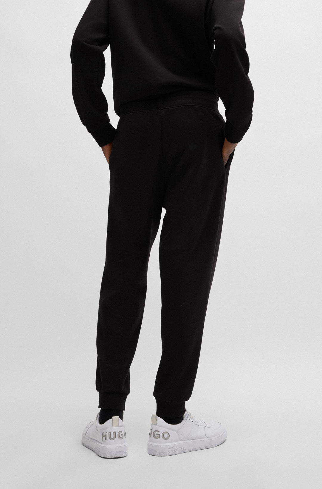 HUGO Jogging Pants Regular Fit in Cotton - NOMPIO 10249110 01-50522360- Concorde Fashion#color_black-001