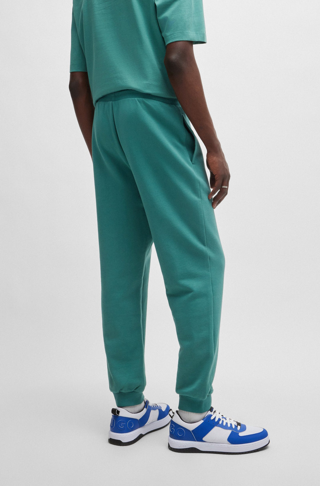 HUGO Jogging Pants Regular Fit in Cotton - NOMPIO 10249110 01-50522360- Concorde Fashion#color_green-313