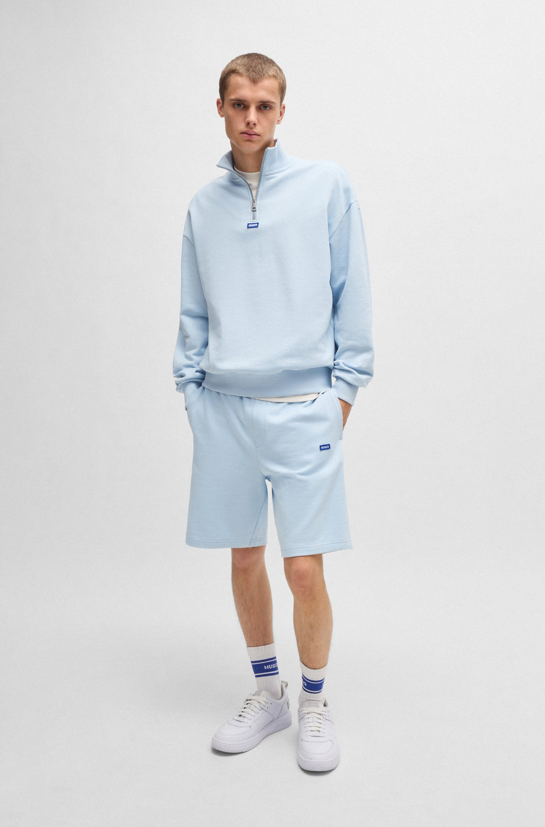 HUGO BLUE  Shorts in Cotton - NASENSIO 10249110 01-50522364- Concorde Fashion#color_blue-487