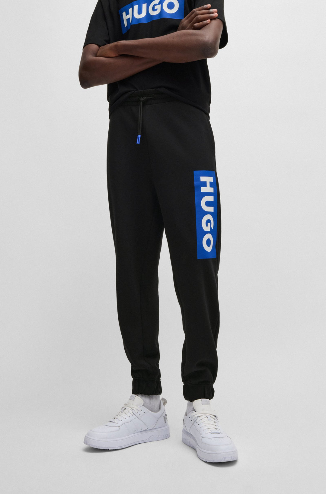 HUGO Jogging Pants Regular Fit in Cotton - NURAM 10249110 01-50522365- Concorde Fashion#color_black-001
