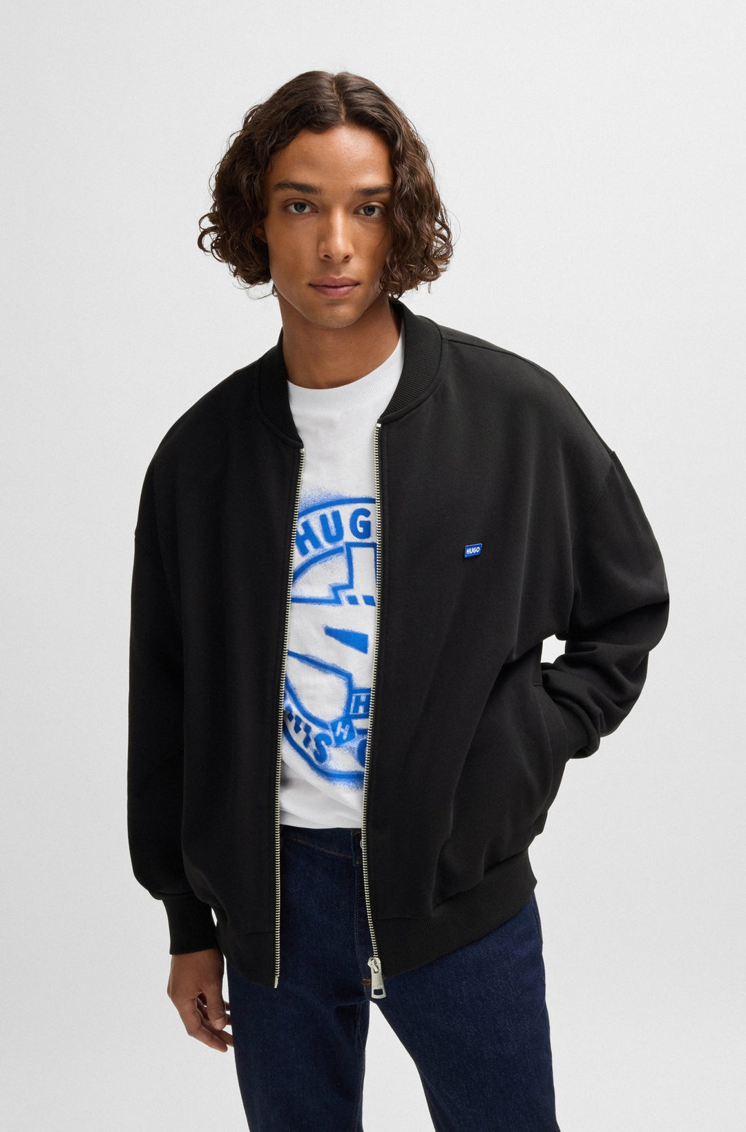 HUGO Sweatshirts  in Cotton - NARANE 10249110 01-50522366- Concorde Fashion#color_black-001