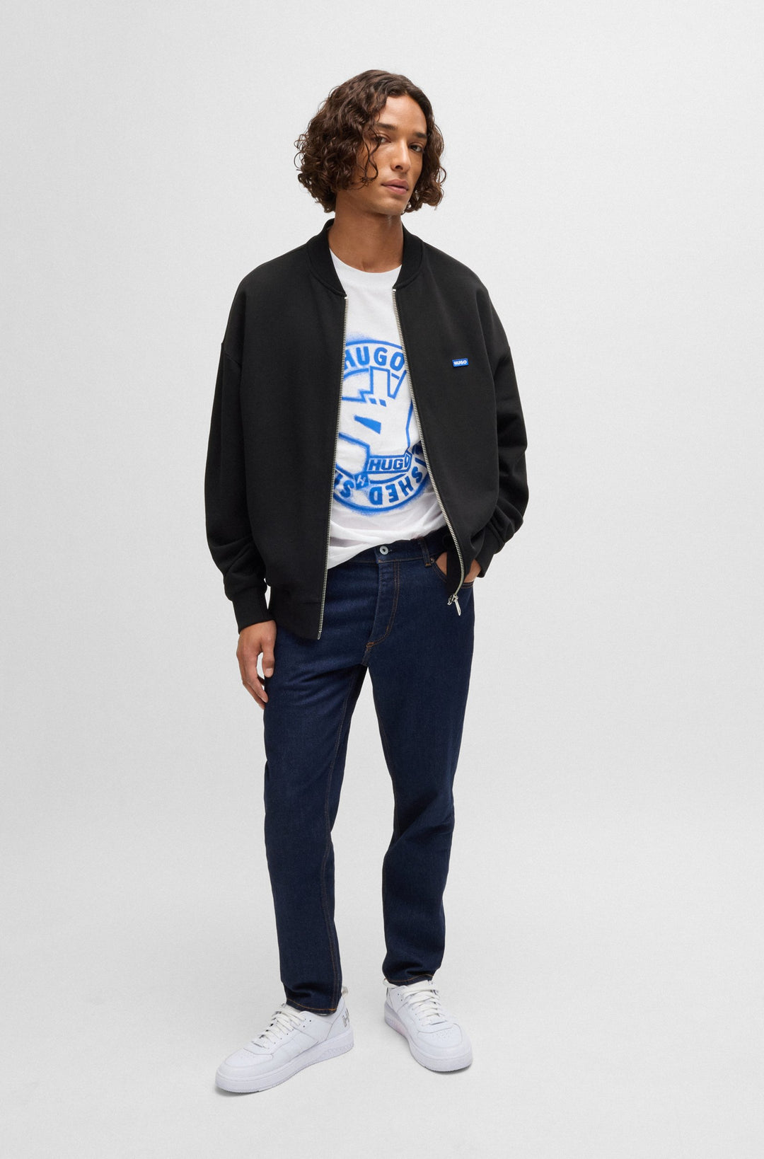 HUGO Sweatshirts  in Cotton - NARANE 10249110 01-50522366- Concorde Fashion#color_black-001