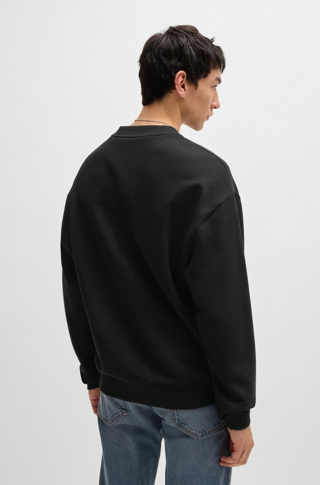 HUGO Sweatshirts Regular Fit in Cotton - NIERO 10249110 01-50522375- Concorde Fashion#color_black-001