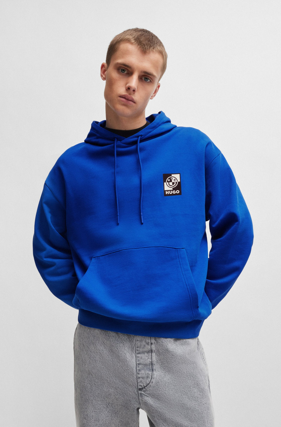 HUGO Hoodies Regular Fit in Cotton - NABRICOSO 10249110 01-50523571- Concorde Fashion#color_blue-493