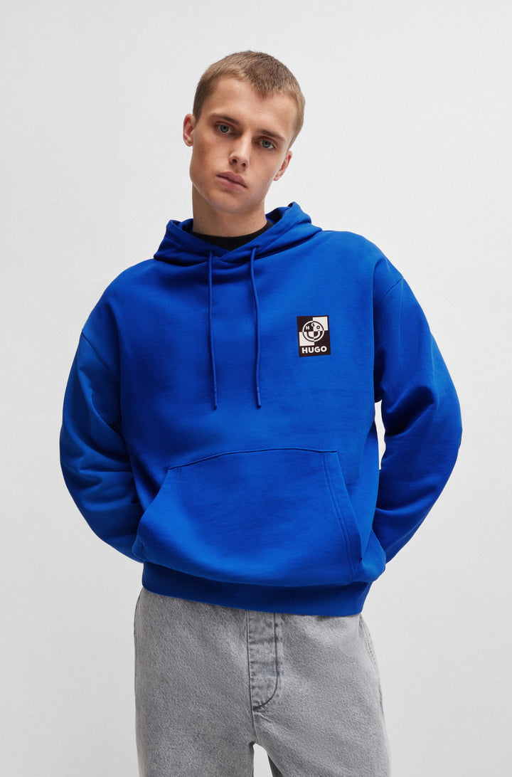 HUGO Hoodies Regular Fit in Cotton - NABRICOSO 10249110 01-50523571- Concorde Fashion#color_blue-493