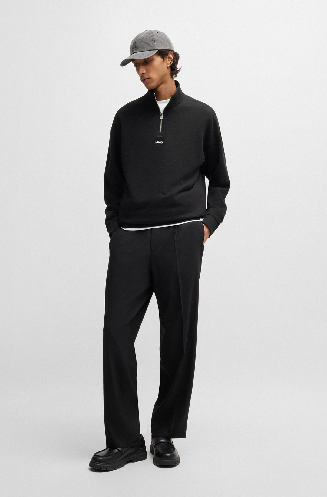 HUGO Sweatshirts Relaxed Fit in Cotton - DURTY244 10249110 01-50525881- Concorde Fashion#color_black-001