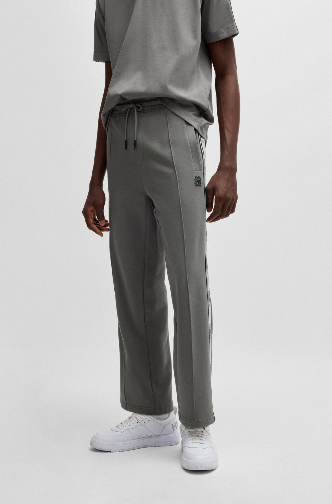 HUGO Jogging Pants Oversize Fit in Cotton - DISHORTE_RB 10249110 01-50530078- Concorde Fashion#color_grey-069