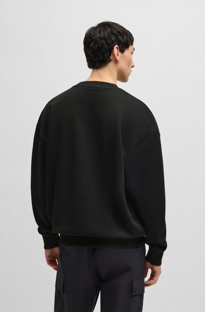 HUGO Sweatshirts Oversize Fit in Cotton - DAHRAIN_RB 10249110 01-50542806- Concorde Fashion#color_black-001