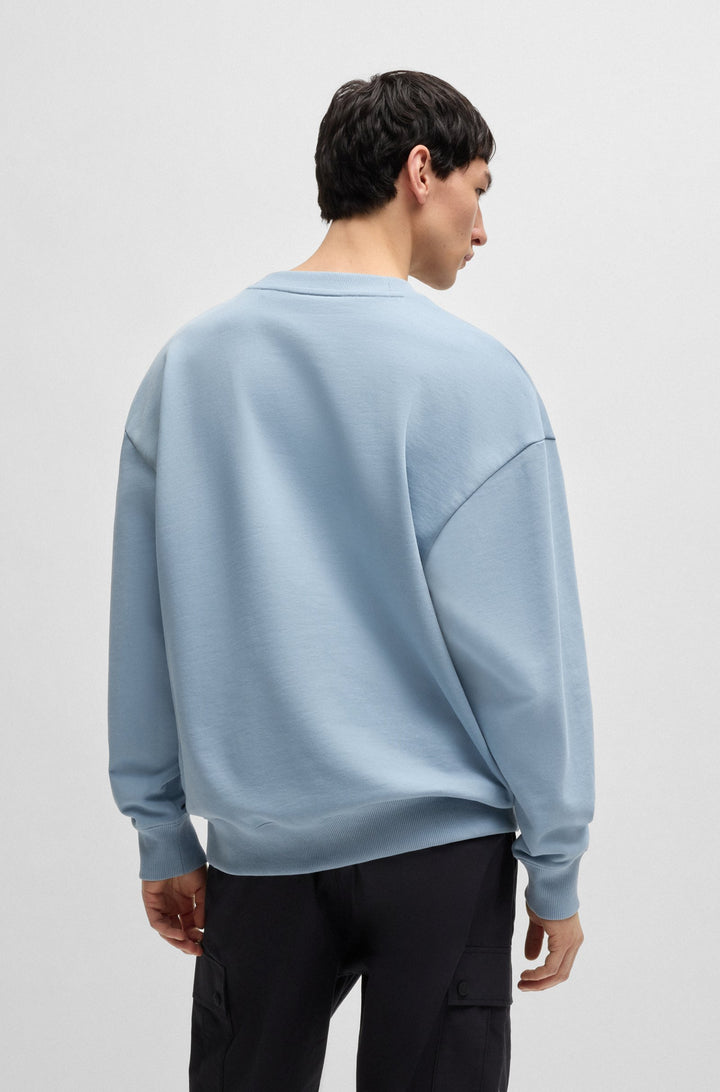 HUGO Sweatshirts Oversize Fit in Cotton - DAHRAIN_RB 10249110 01-50542806- Concorde Fashion#color_blue-428