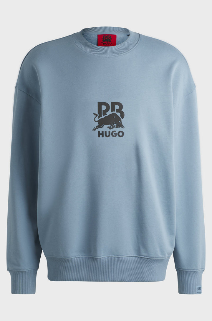 HUGO Sweatshirts Oversize Fit in Cotton - DAHRAIN_RB 10249110 01-50542806- Concorde Fashion#color_blue-428