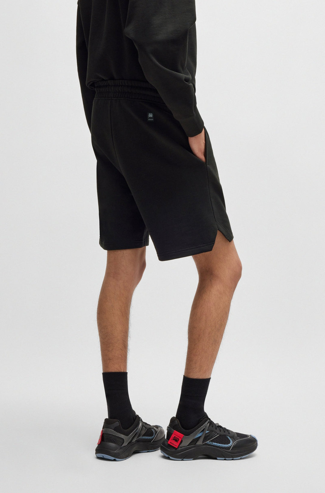 HUGO Shorts Oversize Fit in Cotton - DESWICK_RB 10249110 01-50542809- Concorde Fashion#color_black-001