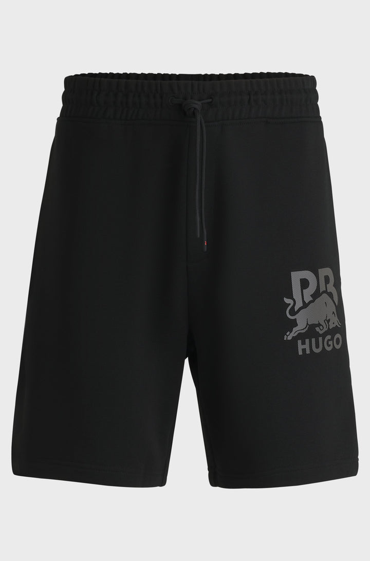 HUGO Shorts Oversize Fit in Cotton - DESWICK_RB 10249110 01-50542809- Concorde Fashion#color_black-001