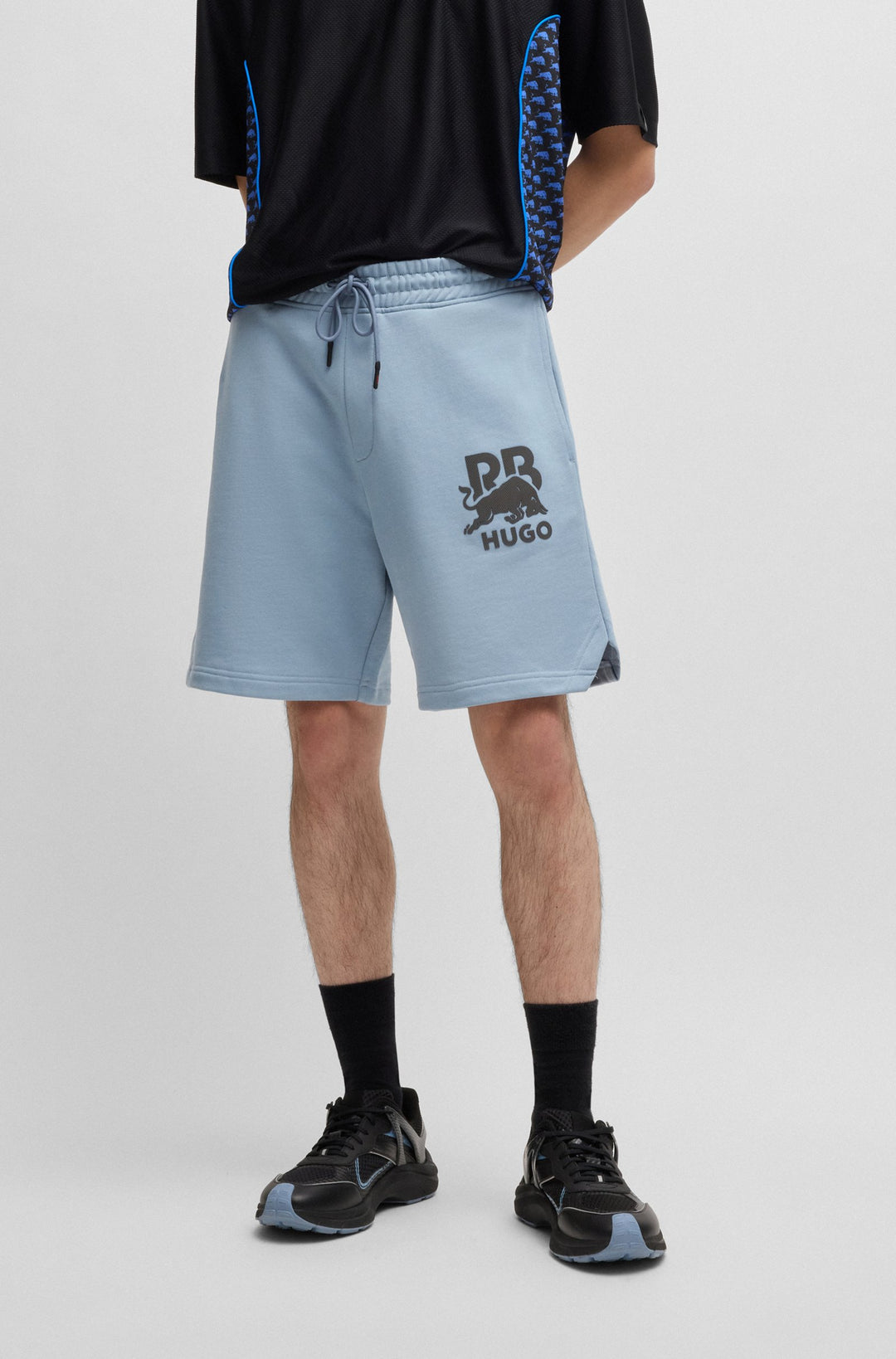 HUGO Shorts Oversize Fit in Cotton - DESWICK_RB 10249110 01-50542809- Concorde Fashion#color_blue-428