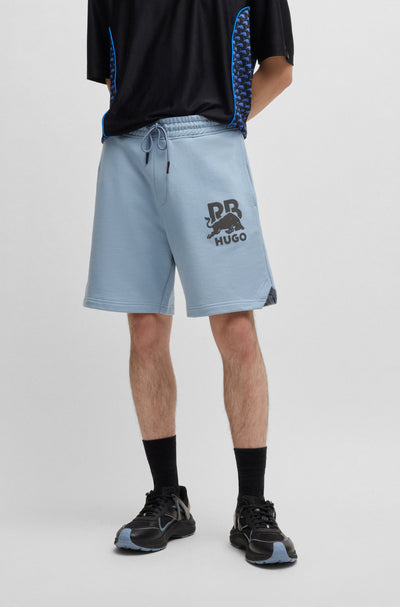 HUGO Shorts Oversize Fit in Cotton - DESWICK_RB 10249110 01-50542809- Concorde Fashion#color_blue-428