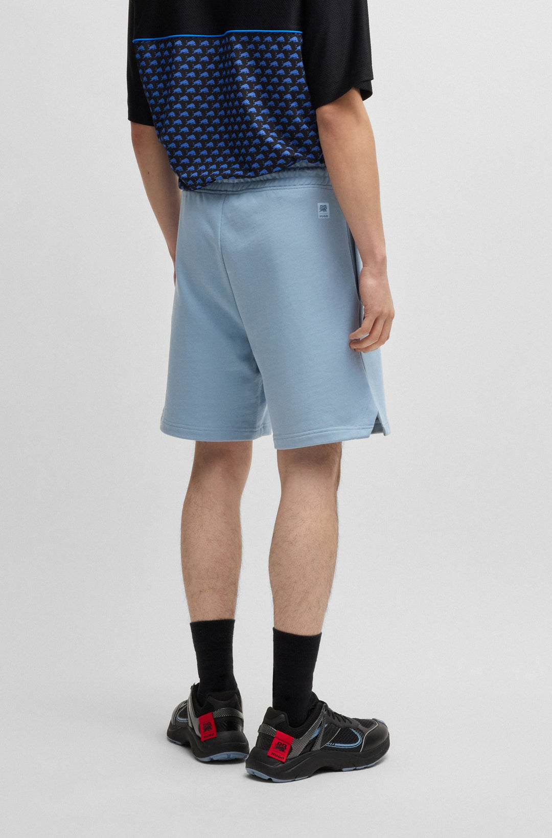 HUGO Shorts Oversize Fit in Cotton - DESWICK_RB 10249110 01-50542809- Concorde Fashion#color_blue-428