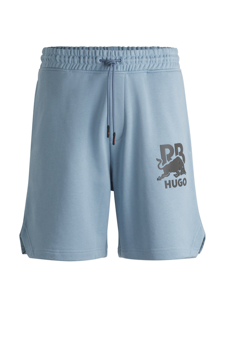 HUGO Shorts Oversize Fit in Cotton - DESWICK_RB 10249110 01-50542809- Concorde Fashion#color_blue-428