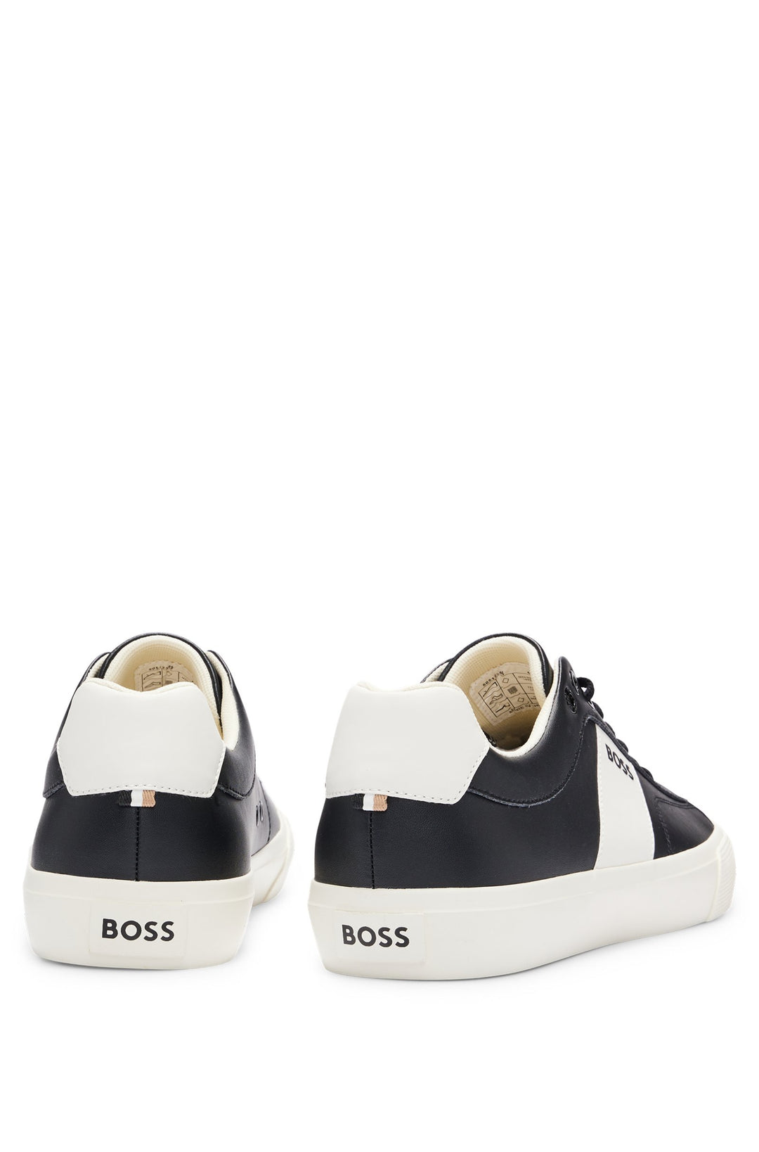 BOSS Standard Sole Sneakers in Leather - AIDEN_TENN_FLRB 10249168 01-50512366- Concorde Fashion#color_black-001
