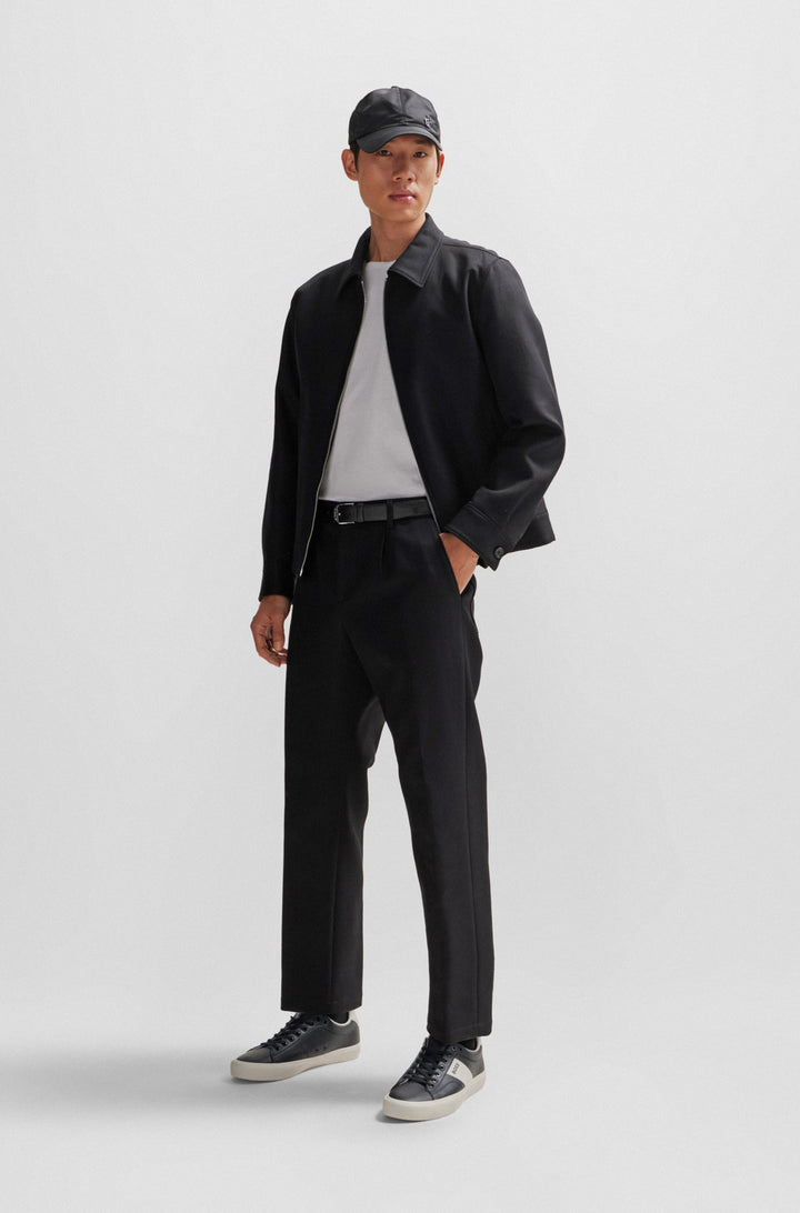 BOSS Standard Sole Sneakers in Leather - AIDEN_TENN_FLRB 10249168 01-50512366- Concorde Fashion#color_black-001