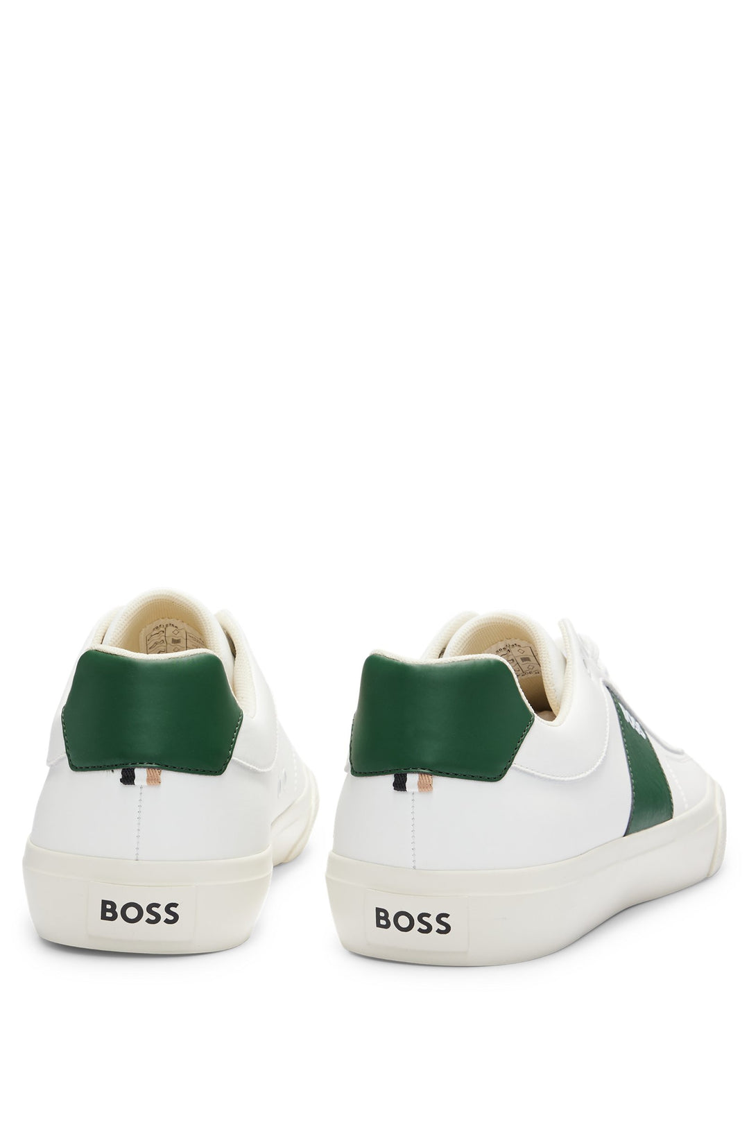BOSS Standard Sole Sneakers in Leather - AIDEN_TENN_FLRB 10249168 01-50512366- Concorde Fashion#color_white-130