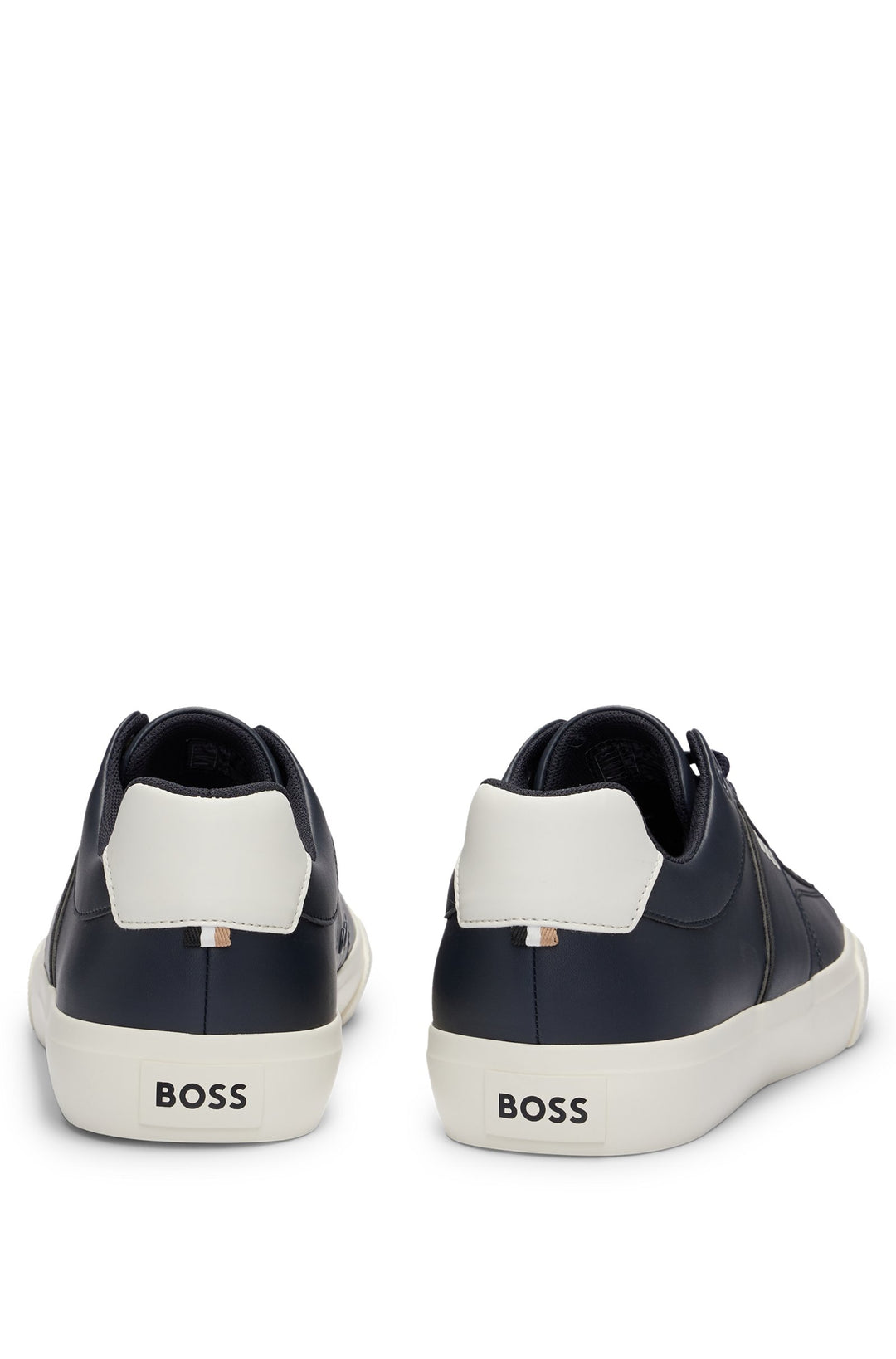 BOSS Standard Sole Sneakers in Leather - AIDEN_TENN_FLPP 10249168 01-50517289- Concorde Fashion#color_navy-401