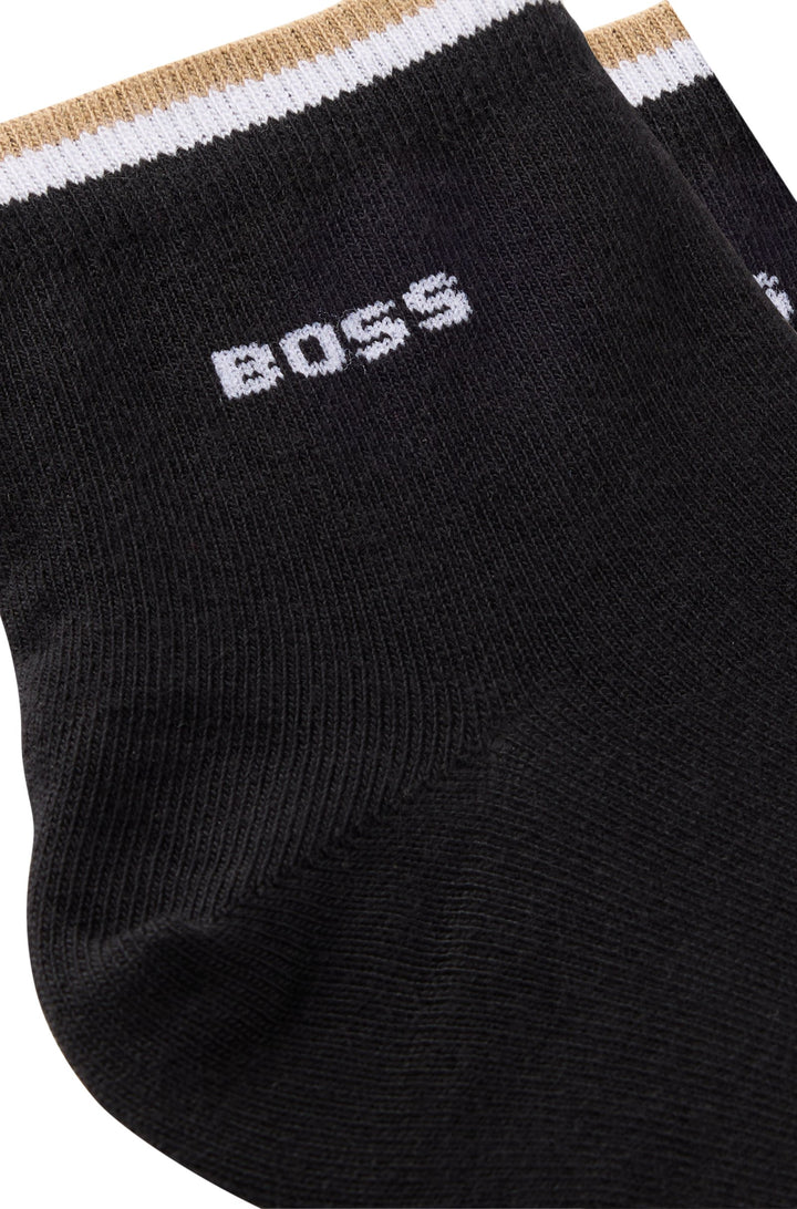 BOSS  Socks in Cotton Mix - 2P SH STRIPE CC 10249327 01-50491195- Concorde Fashion#color_black-001