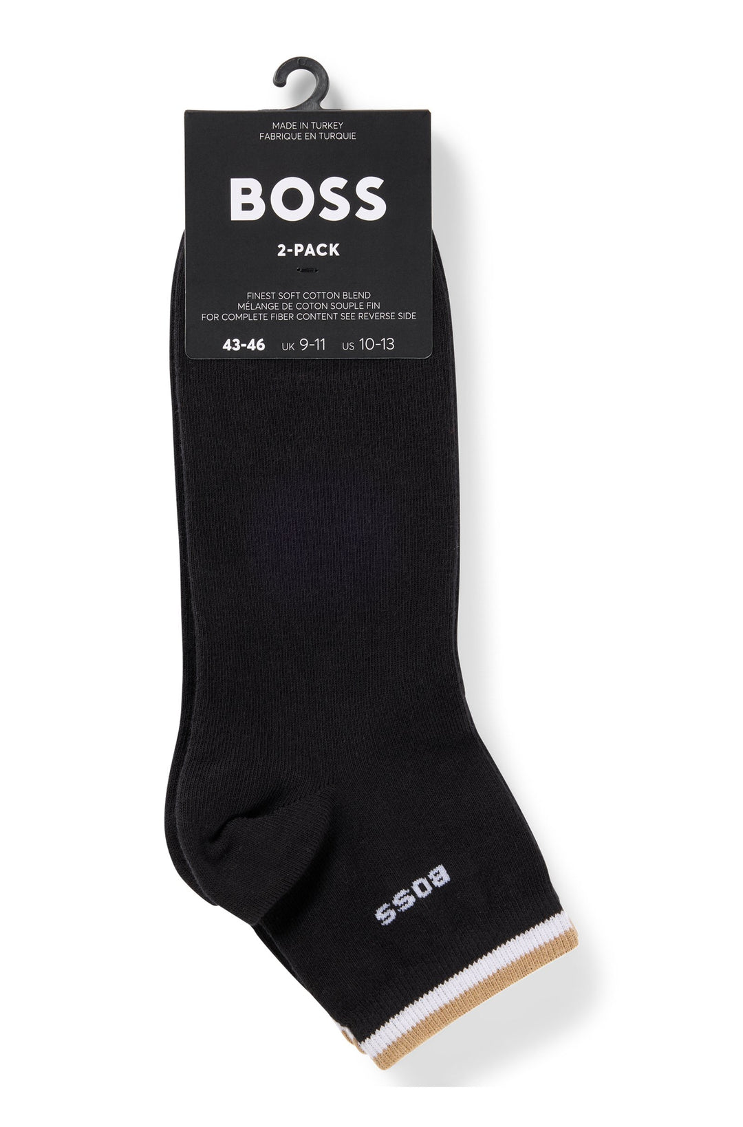 BOSS  Socks in Cotton Mix - 2P SH STRIPE CC 10249327 01-50491195- Concorde Fashion#color_black-001