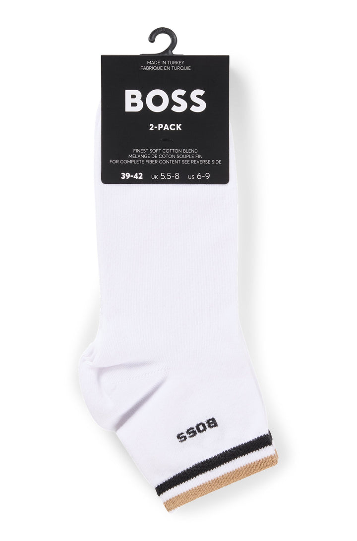 BOSS  Socks in Cotton Mix - 2P SH STRIPE CC 10249327 01-50491195- Concorde Fashion#color_white-100