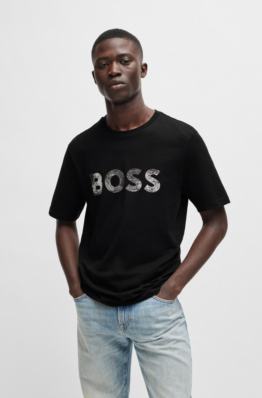 BOSS Regular Fit T-Shirts in Cotton - TE_BOSSOCEAN 10249510 01-50515997- Concorde Fashion#color_black-001