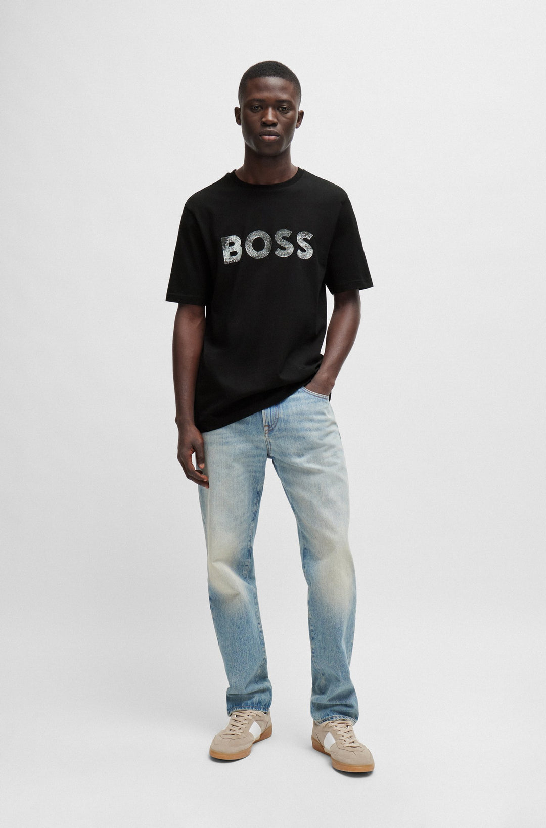 BOSS Regular Fit T-Shirts in Cotton - TE_BOSSOCEAN 10249510 01-50515997- Concorde Fashion#color_black-001
