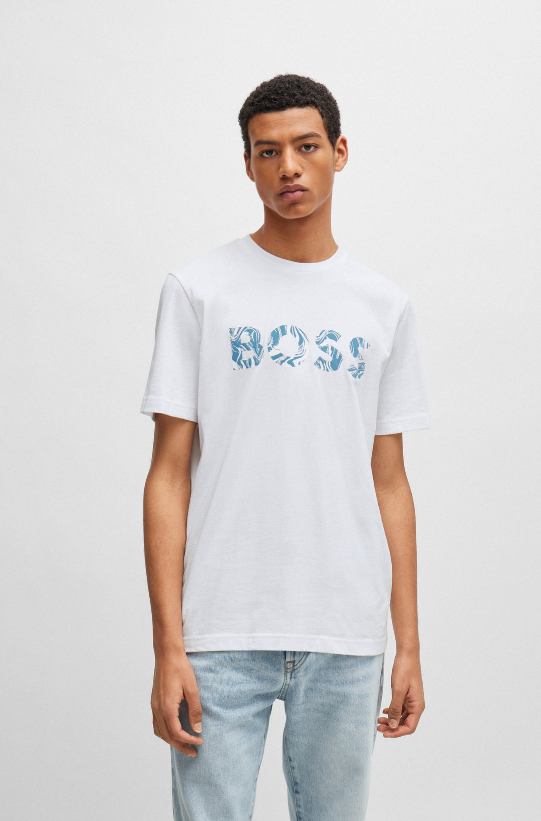 BOSS Regular Fit T-Shirts in Cotton - TE_BOSSOCEAN 10249510 01-50515997- Concorde Fashion#color_white-100