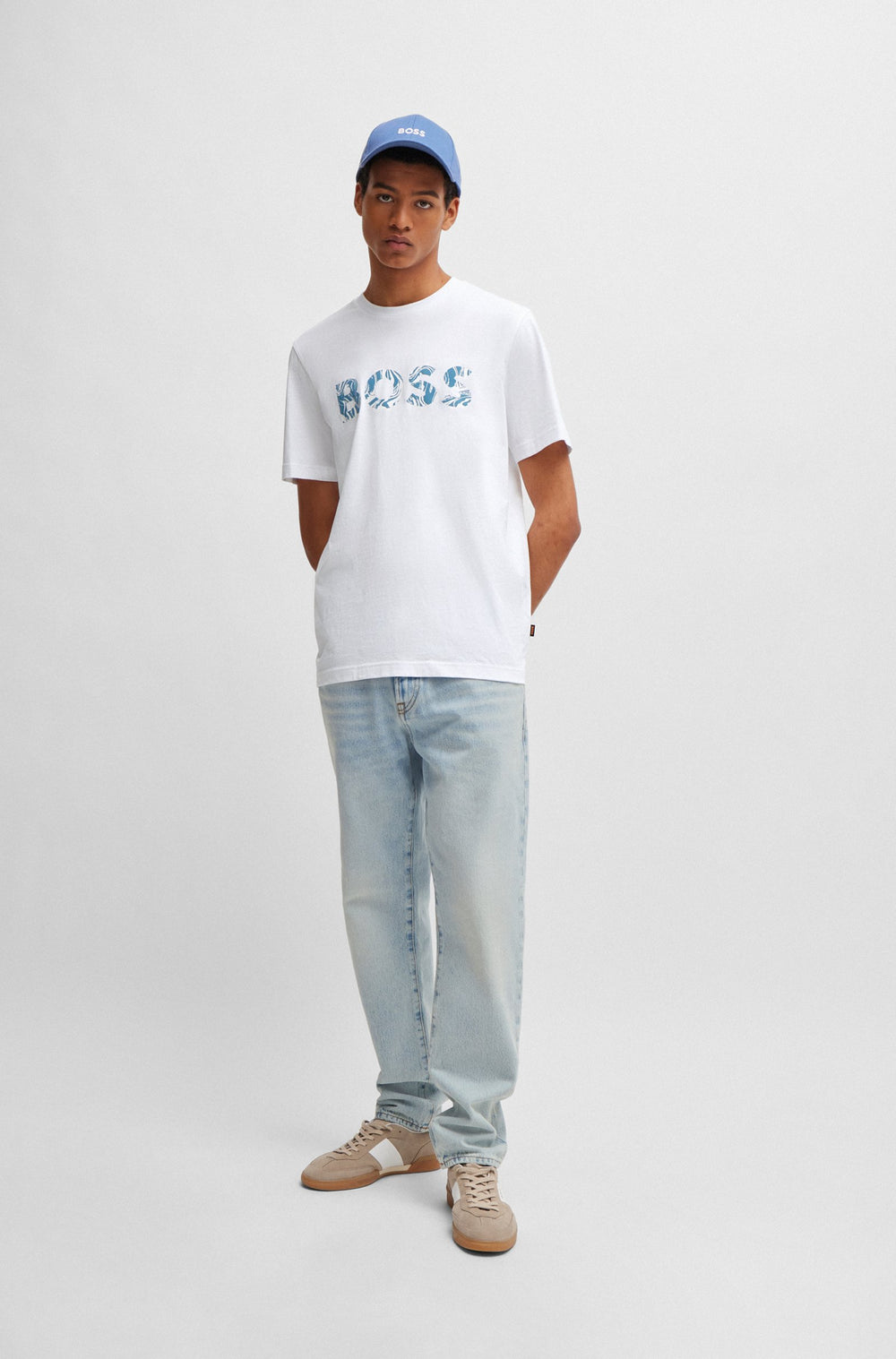 BOSS Regular Fit T-Shirts in Cotton - TE_BOSSOCEAN 10249510 01-50515997- Concorde Fashion#color_white-100