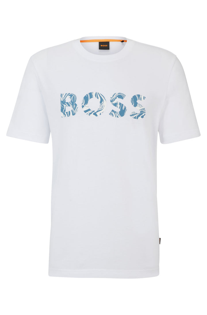 BOSS Regular Fit T-Shirts in Cotton - TE_BOSSOCEAN 10249510 01-50515997- Concorde Fashion#color_white-100