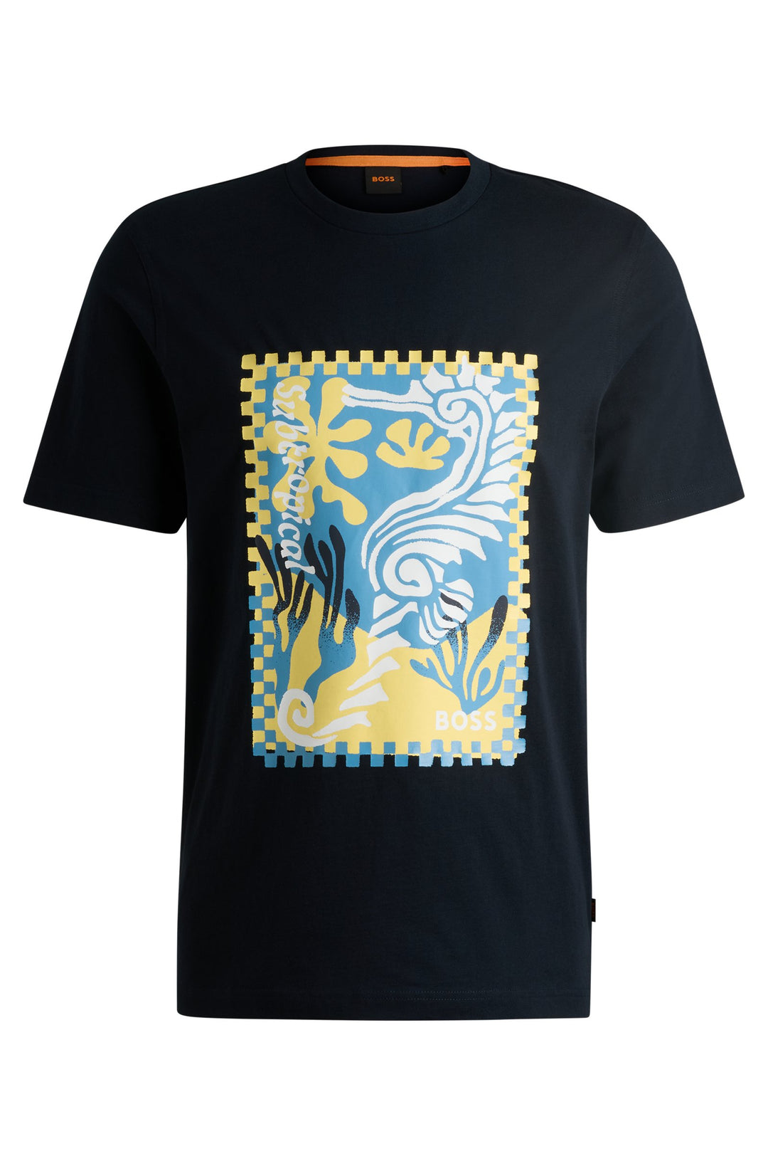 BOSS Regular Fit T-Shirts in Cotton - TE_CASSETTE 10249510 01-50516003- Concorde Fashion#color_navy-404