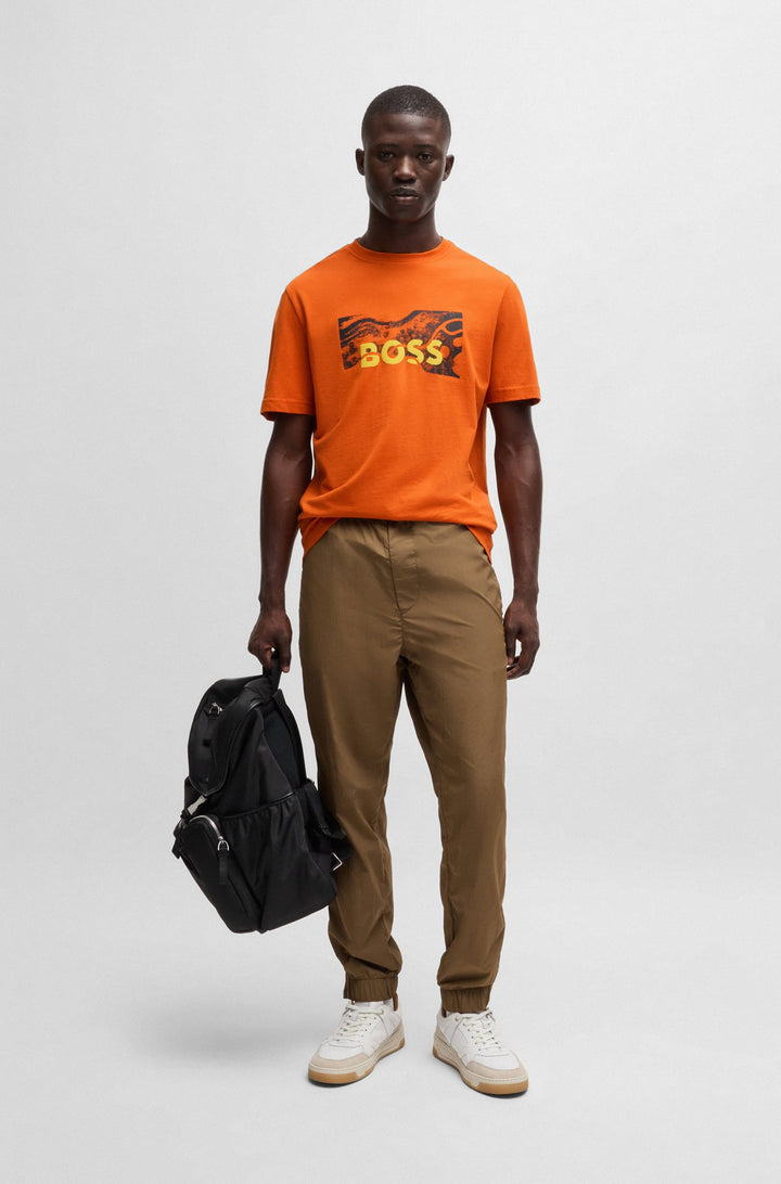 BOSS T-Shirts Regular Fit in Cotton - TE_BUILDING 10249510 01-50522767- Concorde Fashion#color_orange-840