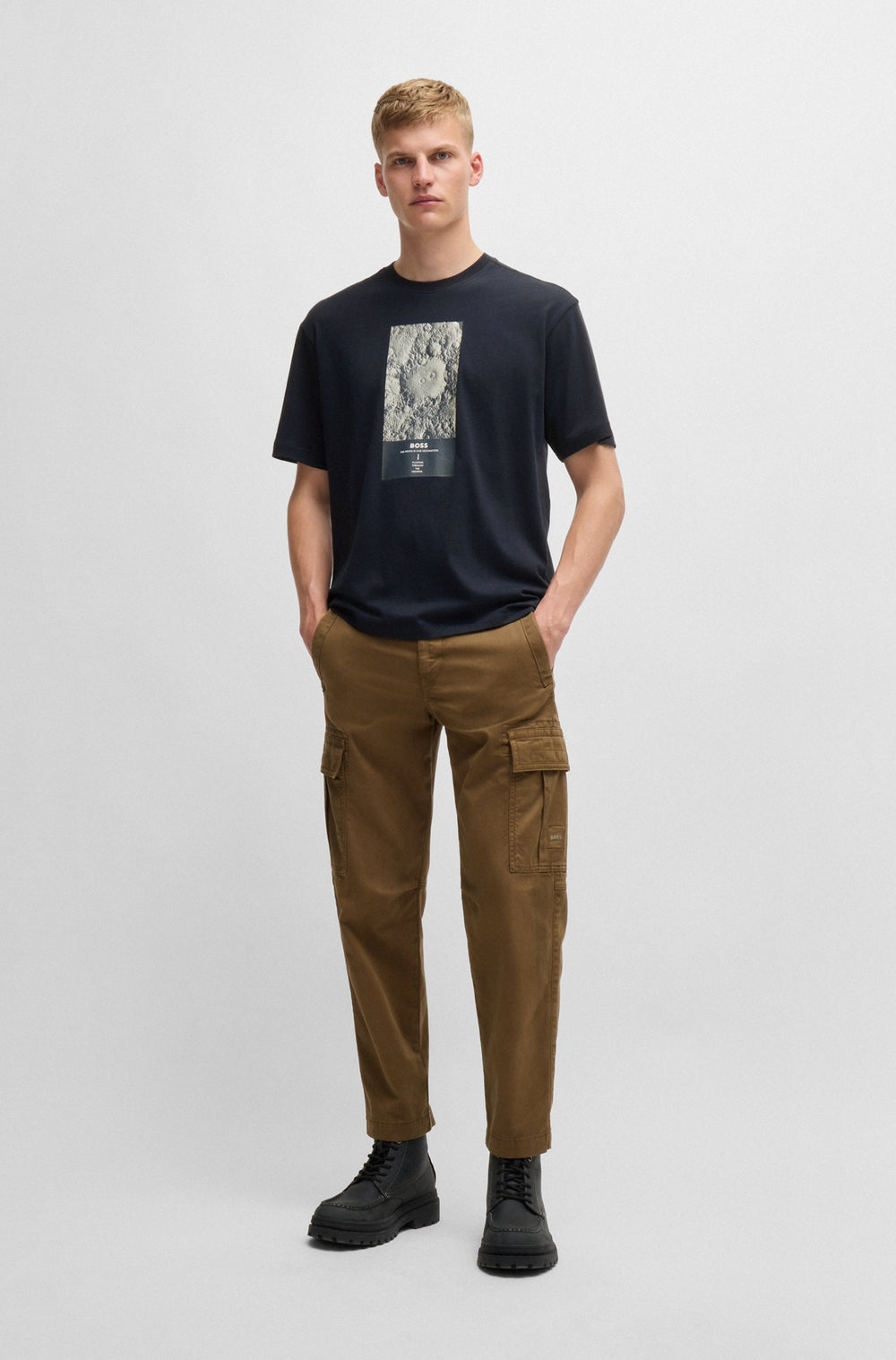 BOSS T-Shirts Relaxed Fit in Cotton - TE_ASTRONAUT 10249510 01-50528209- Concorde Fashion#color_navy-404