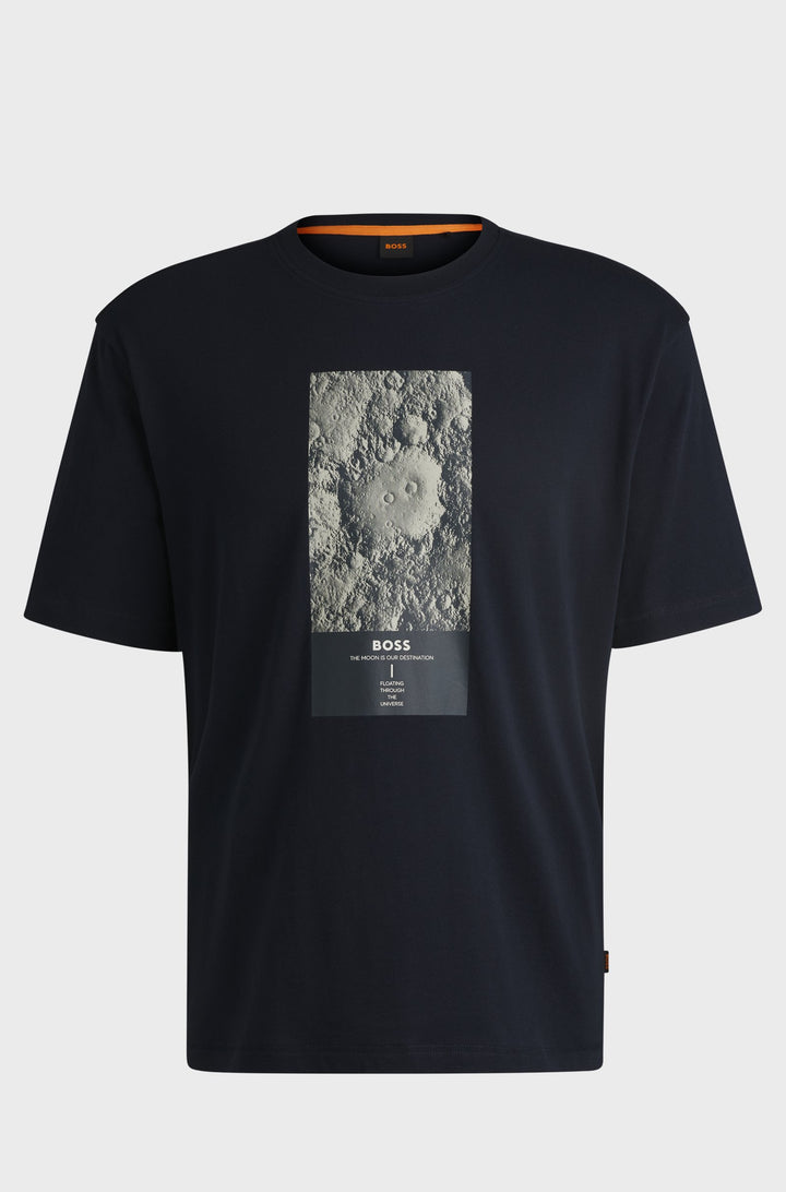 BOSS T-Shirts Relaxed Fit in Cotton - TE_ASTRONAUT 10249510 01-50528209- Concorde Fashion#color_navy-404