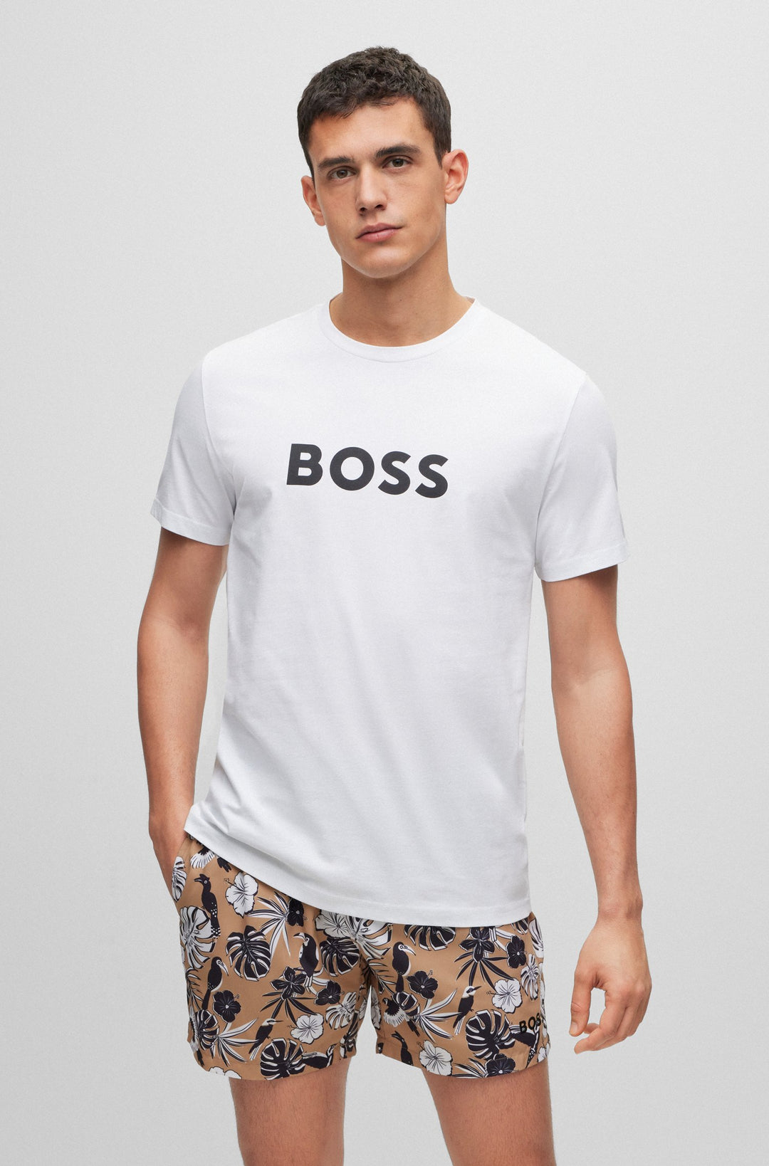 BOSS T-Shirts Regular Fit - T-SHIRT RN 50491706- Concorde Fashion#color_white-100