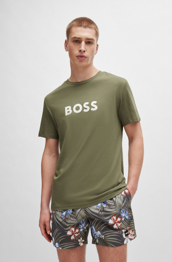BOSS Regular Fit T-Shirts in Cotton - T-SHIRT RN 10249533 01-50503276- Concorde Fashion#color_beige-250