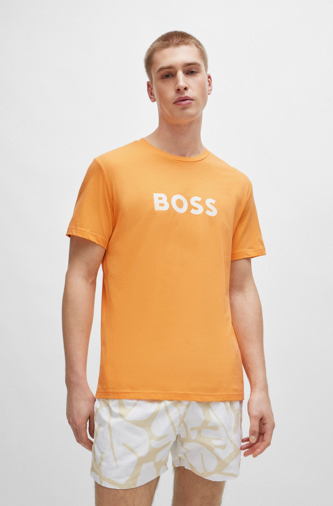 BOSS Regular Fit T-Shirts in Cotton - T-SHIRT RN 10249533 01-50503276- Concorde Fashion#color_orange-813