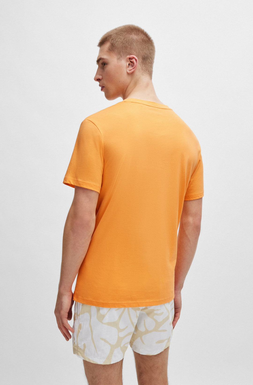 BOSS Regular Fit T-Shirts in Cotton - T-SHIRT RN 10249533 01-50503276- Concorde Fashion#color_orange-813