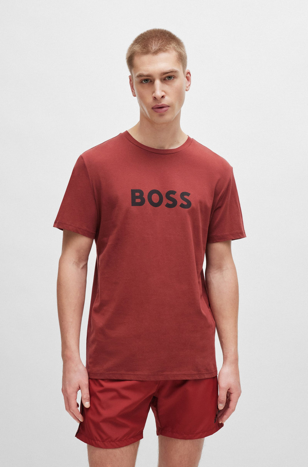 BOSS Regular Fit T-Shirts in Cotton - T-SHIRT RN 10249533 01-50503276- Concorde Fashion#color_brown-248