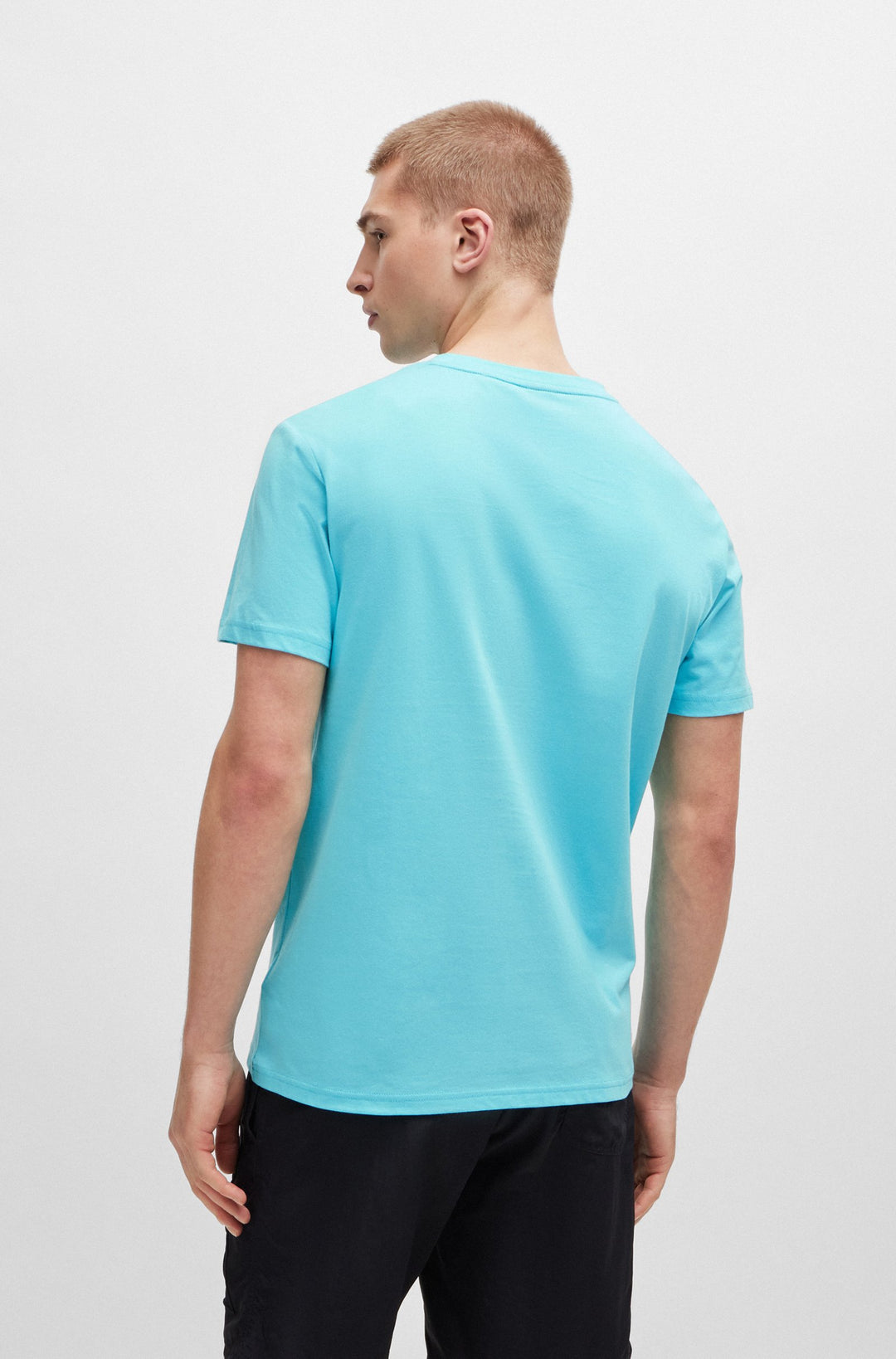 BOSS Regular Fit T-Shirts in Cotton - T-SHIRT RN 10249533 01-50503276- Concorde Fashion#color_blue-442
