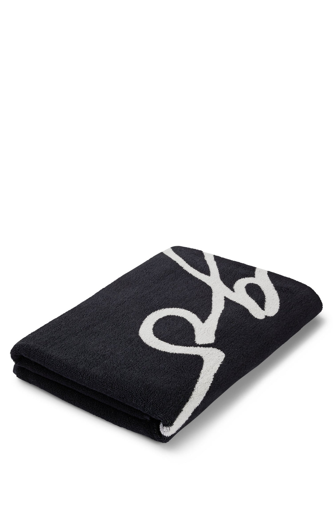 HUGO  Towels in Cotton - TOWELHANDWRITTENLOGO 10249578 01-50491851- Concorde Fashion#color_black-001