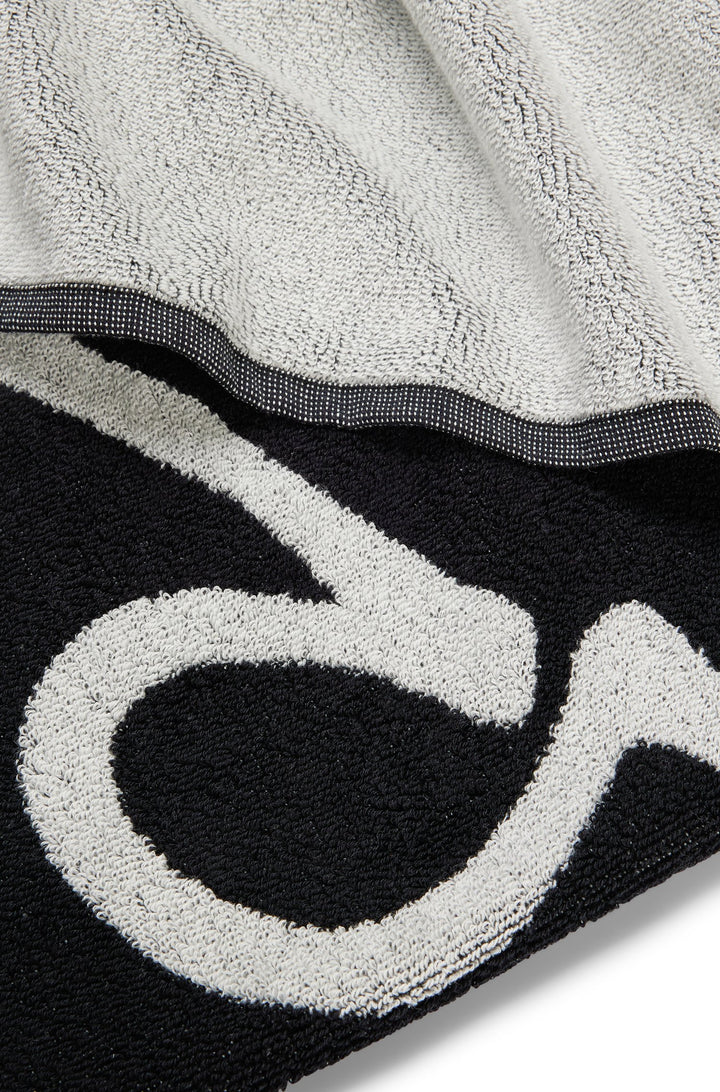 HUGO  Towels in Cotton - TOWELHANDWRITTENLOGO 10249578 01-50491851- Concorde Fashion#color_black-001