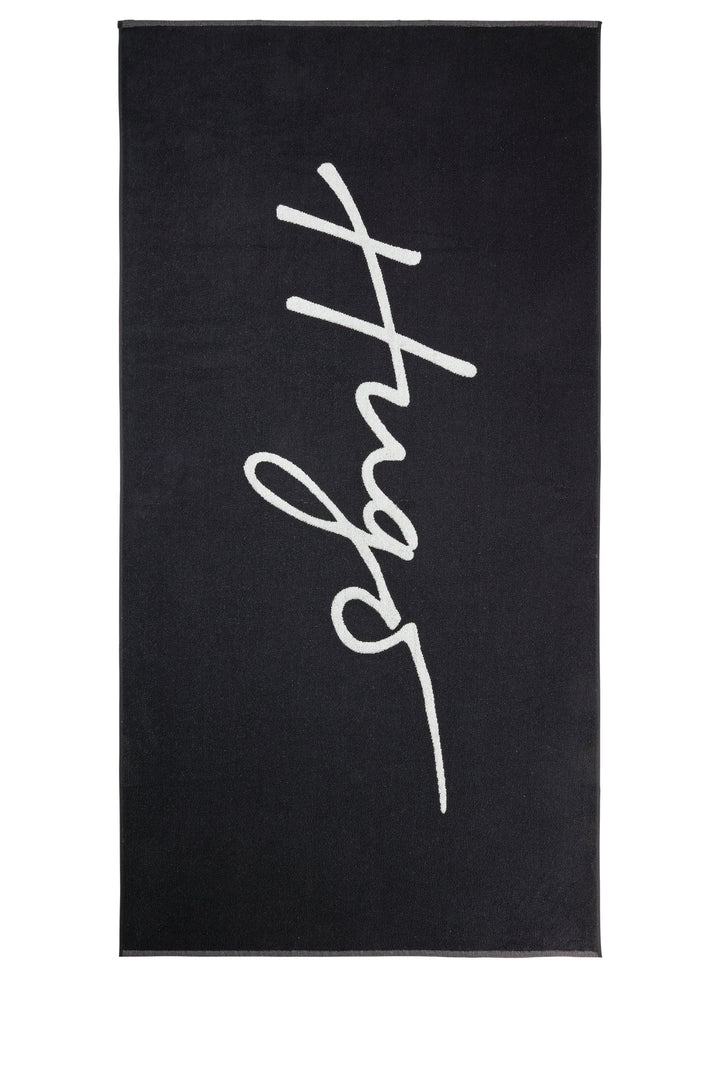 HUGO  Towels in Cotton - TOWELHANDWRITTENLOGO 10249578 01-50491851- Concorde Fashion#color_black-001