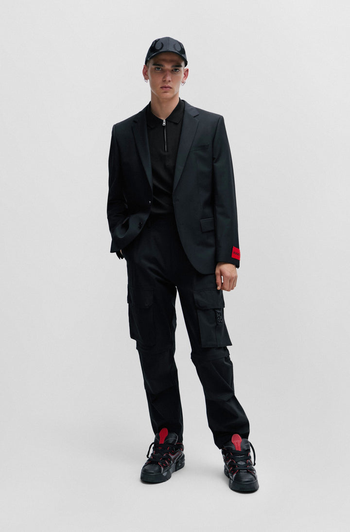 HUGO Polos Regular Fit - DEKOK233 50496003- Concorde Fashion#color_black-001