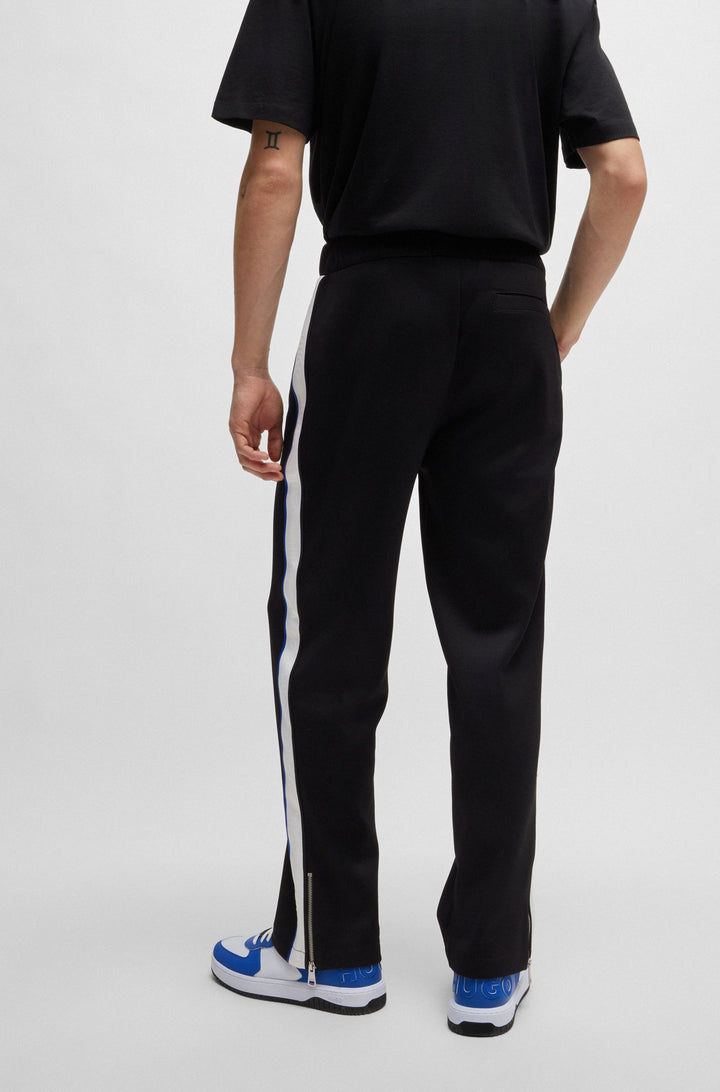 HUGO Jogging Pants Regular Fit in Polyester Mix - NOURADES 10249830 01-50516989- Concorde Fashion#color_black-001